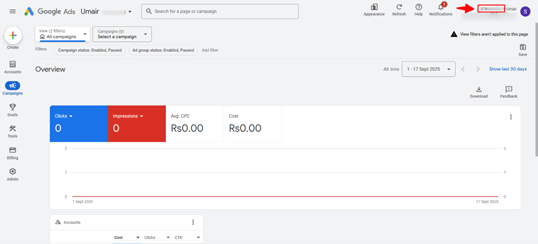 Data Factory/Azure Synapse - Creating a Google Ads Manager Account