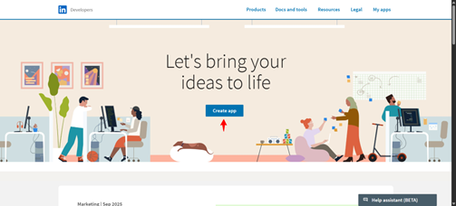 Creating a Linkedin App - Connecting Linkedin API to Azure Synapse