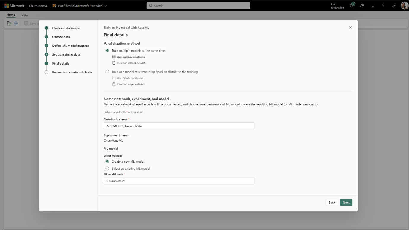 AutoML - Microsoft Fabric