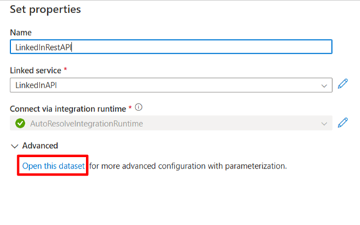 Connecting Linkedin API to Azure Synapse