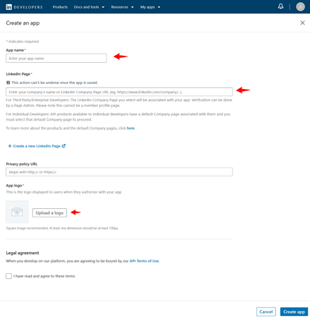 Creating a Linkedin App - Connecting Linkedin API to Azure Synapse