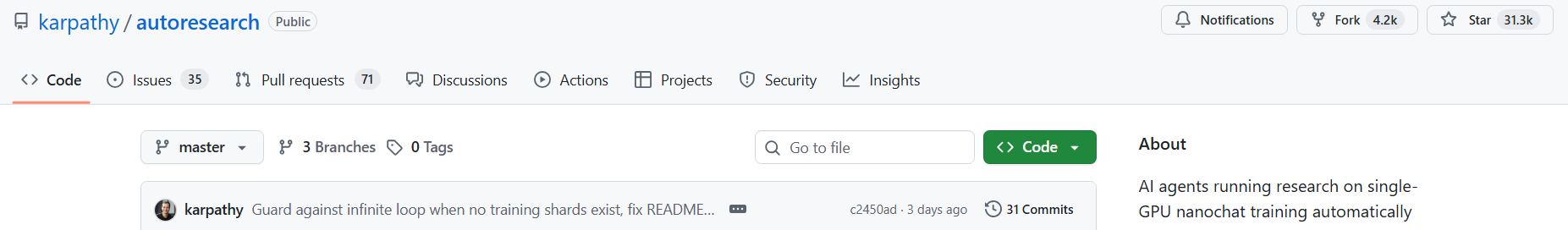 Karpathy Autoresearch Github Repo